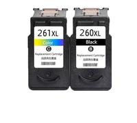 Forgekael Cartucho de Tinta Compatible con de inyección de Tinta PG 260 CL 261 PG260 CL261 260XL 261XL TS5320 TS6420 TR7020(1black 1color)