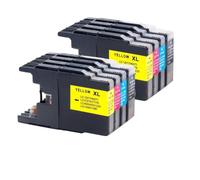 Forgekael Cartucho de Tinta Compatible con LC1240 LC1280 MFC J6510DW J6710 J6910DW J6710DW J430W J5910DW J625DW(2SET)