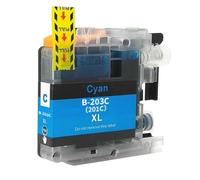 Forgekael Cartucho de Tinta Compatible, Paquete de 4, Compatible con Suministros de Impresora LC203 LC201 MFC-J460DW MFC-J480DW MFC-J485DW MFC-J680DW MFC-J880DW MFC-J885DW(1PC Cyan)