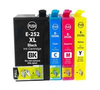 Forgekael Cartucho de Tinta de Rendimiento 252XL, Paquete de 4 compatibles con Suministros de Impresora Workforce WF-3620 WF-3640 WF-7110 WF-7210 WF-7610 WF-7620 WF-7710(1set)