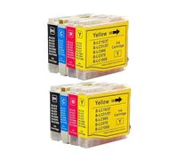 Forgekael Cartucho de Tinta LC10 LC37 LC51 LC57 LC960 LC970 LC1000 Compatible con DCP-130C 135C 150C DCP-330C DCP-350C(2SET)