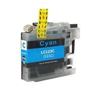 Forgekael Cartucho de Tinta LC123, Paquete de 4, Compatible con Suministros de Impresora MFC-J4510DW MFC-J4610DW MFC-J4410DW MFC-J4710DW para número de Pieza LC121(1PC Cyan)