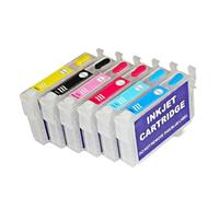Forgekael Cartucho de Tinta Recargable, Recarga vacía 0481 T0481 T0486, Compatible con RX500 RX600 R300 R300M R200 R220 R320 R340