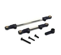 Forgekael Compatible con de automóvil RC H12Y H12Y+ Metal Dirección Varilla Pulga de Varilla Servo Arm 1 Reemplazo del Mercado de Accesorios de la Escala de 12(Black)