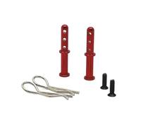 Forgekael Compatible con Modelos de automóvil RC 144001 144010 144016 124016 124017 124018 124019 Cuerpo de Metal Montaje postventa de la Columna de la Columna Piezas de reemplazo del poskarket(Red)