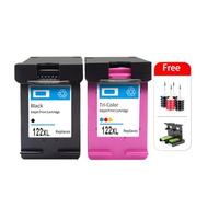 Forgekael Compatible con Suministros de Impresora 122 122XL OfficeJet 2620 2621 2622 2623 4630 4631 4632 4634 4635 Reemplazo para 122 122XL(1set 122Refillable)