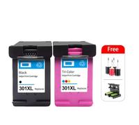 Forgekael Compatible con Suministros de Impresora para 301 301XL Deskjet 1000 1010 1011 1012 1015 1050 1050A 1051 1055 1056 1510(1set 301 Refillable)