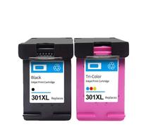 Forgekael Compatible con Suministros de Impresora para 301 301XL Deskjet 1000 1010 1011 1012 1015 1050 1050A 1051 1055 1056 1510(1set HP301XL)