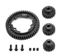 Forgekael Engranaje espolón de Acero 46T 50T 52T 54T con M1 18T 20T 22T Pinion Gear 6447 6449 Compatible con Modelos de automóvil RC 1 5 1 10 2.0 VXL MAXX(52T)