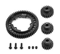 Forgekael Engranaje espolón de Acero 46T 50T 52T 54T con M1 18T 20T 22T Pinion Gear 6447 6449 Compatible con Modelos de automóvil RC 1 5 1 10 2.0 VXL MAXX(54T)