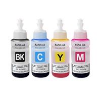 Forgekael Recarga de Tinta de Tinte Compatible con L200 L1800 L355 L300 L3150 L110 L380 L220 L395 L2540 L565 L550 L486 L455 L386 L382(1SET- 4 Color)