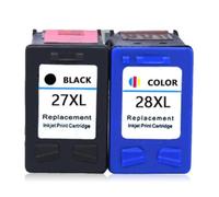 Forgekael Reemplazo de Cartucho de Tinta para 27XL 28XL Compatible con Deskjet 3520 3550 3420 3535 7150 2110(1SET)