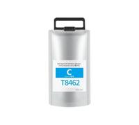 Forgekael T8461 T8462 T8463 T8464 Cartucho de Tinta de Color Compatible con Chip 1520ML BK 735ML CMY Compatible con WF-R8593 R8593(T8462 Cyan)