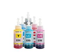 Forgekael Tinta de Recarga de Tinte 674 T674 Compatible con Suministros de Impresora 674 T6741 T6742 T6743 T6744 T6745 T6746 L801 L810 L850 L1800(1Set)