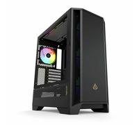 Forgeon Airflow Mithril ARGB Mesh Torre PC Gaming ATX Negra con Cristal Templado, 4 Ventiladores ARGB PWM, USB Tipo C, Compatible E-ATX, y Mini ITX, RL
