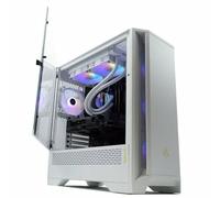 Forgeon Mithril ARGB Caja PC, ATX, Cristal Templado, 4 Ventiladores Incluidos, Panel Frontal Modular Mesh/Stealth, USB-C 3.2, GPU 380mm, Torre Gaming Blanca