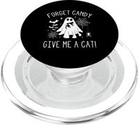 Forget Candy Give Me A Cat Halloween Fantasma Sosteniendo Gato Negro PopSockets PopGrip para MagSafe