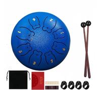 Forget Dust Drum: tambor de lluvia de chakras de 6 pulgadas y 8 notas, agarre ergonómico y sonido puro(H)