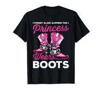Forget Glass Slippers This Princess Wears Boots Camiseta gráfica económica