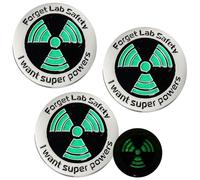 Forget Lab Safety I Want Super Powers Science Enamel Pin, Glow in The Dark Fun Pin Gift for Nuclear Engineering Students, Laboratory Alloy Brooch Funny Science Lab Pin for Backpack Lab Coat Hat (3PCS)