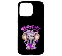 Forget Me Not Alzheimers - Cinta de Elefante Morado Carcasa para iPhone 15 Pro MAX