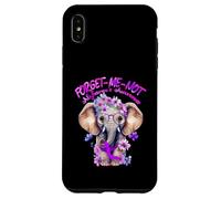 Forget Me Not Alzheimers - Cinta de Elefante Morado Carcasa para iPhone XS MAX