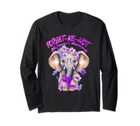 Forget Me Not Alzheimers - Cinta de Elefante Morado Manga Larga