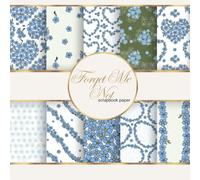 Forget Me Not Blue Flower Scrapbook Paper Pad: 20 Double Sided Craft Paper For Card Making, Origami & DIY with hand drawn pattern for craft (Scrapbooking paper with hand drawn pattern for craft)