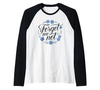 Forget Me Not, Flor de jardín, Adorno Floral Camiseta Manga Raglan