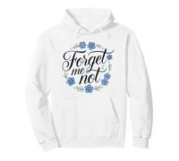 Forget Me Not, Flor de jardín, Adorno Floral Sudadera con Capucha