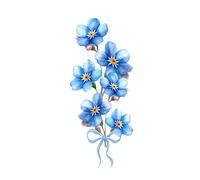 Forget-Me-Not Floral Notebooks Writing Tablet: Lined Paper With Flowers