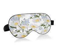 Forget-me-not Flower Sleep Mask Lightweight Soft Breathable Eye Mask with Adjustable Strap Blackout Eye Mask for Women Men for Travel Night Sleeping