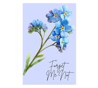 Forget Me Not Notebook: Charming Forget Me Not notebook 6"x9", 120 lined pages, Flower plant garden lovers, memories, diary, home office school ... santa, small, fits in handbag school bag