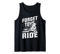 Forget Toys I Just Wanna Ride Dirt Bike Motocross Rider Boys Camiseta sin Mangas