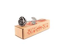 Forging Art Bcn® Rosa Eterna de Hierro Forjada a Mano- Regalo Día de la Madre, Sant Jordi, San Valentín, Bodas de Hierro (6 Aniversario) (Gris)