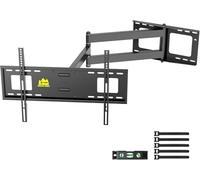 FORGING Mount Soporte TV Pared con Brazo Articulado Extralargo de 1090mm para Pantallas de 37-80" de Planos/Curvos, Soporte Pared TV con Giratorio e Inclinable, Máx VESA 600x400mm,hasta 50kg