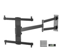FORGING MOUNT Soporte TV Pared con Brazo Articulado Extralargo de 830mm para Pantallas Planas y Curvas de 26-65 Pulgadas, hasta 45 kg, Soporte Pared TV con Giratorio e Inclinable, VESA Máx 400x400 mm