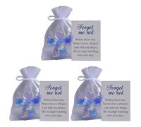 Forgive Me Not Angel Keepsake With Forget Me Not Flower Design, Flat For Crystal Decorative Piece For Sympathy Gifts Conforting Home Memorial (Blanco, 15 cm) (3)