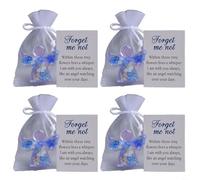 Forgive Me Not Angel Keepsake With Forget Me Not Flower Design, Flat For Crystal Decorative Piece For Sympathy Gifts Conforting Home Memorial (Blanco, 15 cm) (4)