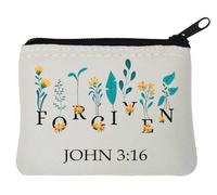 Forgiven John 3 16 - Monedero de neopreno (10 x 11 cm), color blanco, White, Talla única