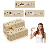 Forhandy 30 unidades de cajas de regalo de chocolate con texto en alemán "Du Hast Ein dickes Danke Merdient Chocolate" Hülle Filz, Braun Chocoladen Verpackung Geschenkbox Dankeschön Geschenke für