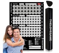 Forhandy Love Game Poster 100 Dates zum Rubbeln Ideen Rascar Poster für Paare Bucket List Scratch Poster Paar Date Night Game für perfekte Parchen Geschenk Boyfriend Gift