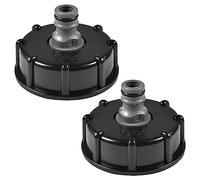 ForHome 2 Piezas Adaptador de Tapa de Depósito IBC, Adaptador de Grifo IBC, Adaptador IBC, S60 x 6, 1/2 Pulgada Rosca Hembra, Conector de Tubería para Manguera de Jardín, Depósito de Agua (AL-14232)