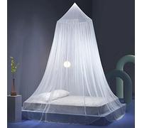 Forhome Mosquitera para Cama, Mosquito Net, Dosel para Cama Infantil, Dome Malla de mosquitera, Fácil de Instalar, Mosquitera Universal Adecuada Para Cuna, Cama Individual, Cama Doble, Blanco