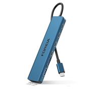 FORIDA Hub USB C de 7 puertos de 10 Gbps, adaptador de datos multipuerto USB 3.2 de 4 puertos para laptop, puerto de carga de paso tipo C, 2 USB 2.0, extensor USB C compatible con MacBook, Surface Pro