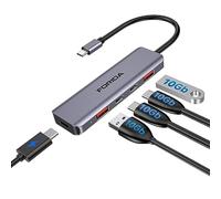 FORIDA Hub USB C, divisor USB C de 10 Gbps para laptop, 2 puertos USB C 3.2 y 2 puertos USB A 3.2, carga de energía de 100 W, para MacBook Air/Pro, Surface Pro, XPS, PC, unidad flash, iPhone 15/15 Pro