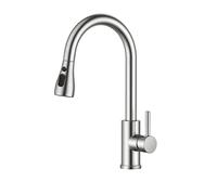 FORIOUS Grifo Cocina Extraible, Grifo Cocina Fregadero con 3 Modos Giratorio a 360° Torneira Cozinha Monomando, Acero Inoxidable