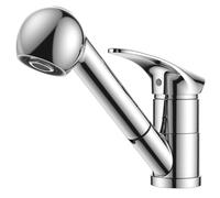 FORIOUS Grifo Cocina, Grifos Cocina Fregadero, Acero Inoxidable, Mezclador Torneira Cozinha Monomando Giratorio 360° Para un Orificio, Cromo Pulido