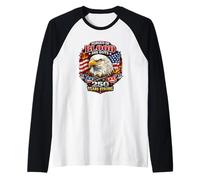 Forjado de Sangre y Tripas 250 años América Águila Calva Camiseta Manga Raglan