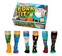 Fork It - Caja de 6 calcetines para hombre - United Oddsocks UK 6-11 EUR 39-46 US 7-12